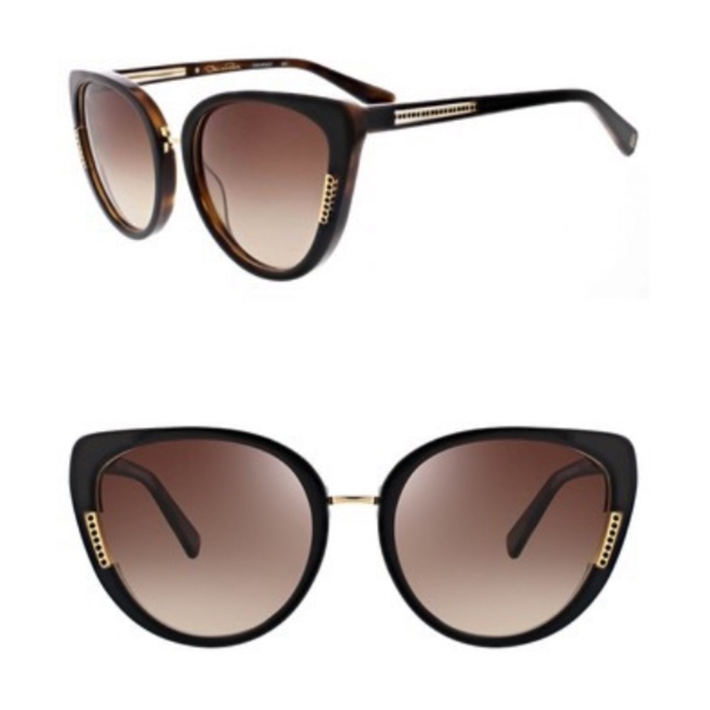Oscar De La Renta Sunglasses Cat Eye Brown